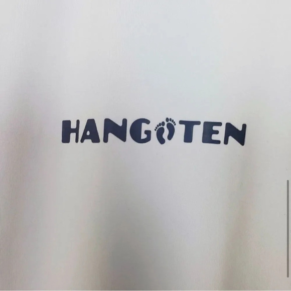 Men's Hang Ten White Crew Neck Long Sleeve UPF 50+ Quick Dry Graphic T-Shirt - Picture 4 of 7